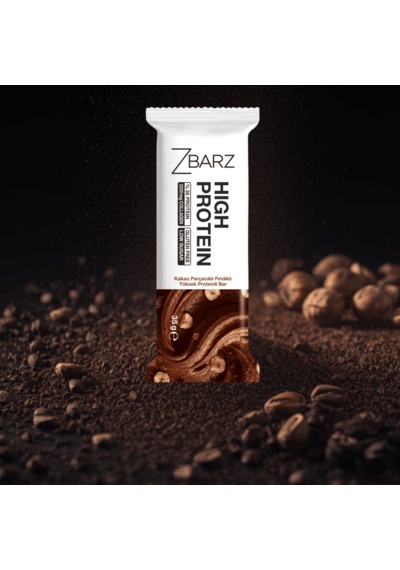 Zbarz Kakaolu Parçacıklı Fındıklı Yüksek Proteinli Bar 35 Gr 12 Li