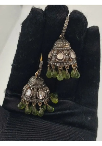 Allahverdi Türkmen Peridot Elmas Küpe 222