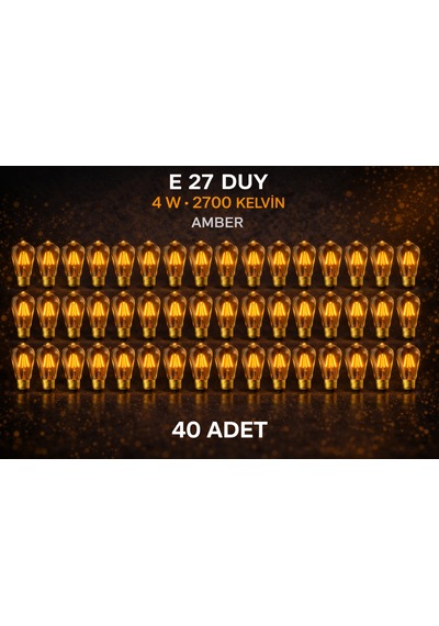 4w 2700k Rustik Ampul Amber 40 Adet