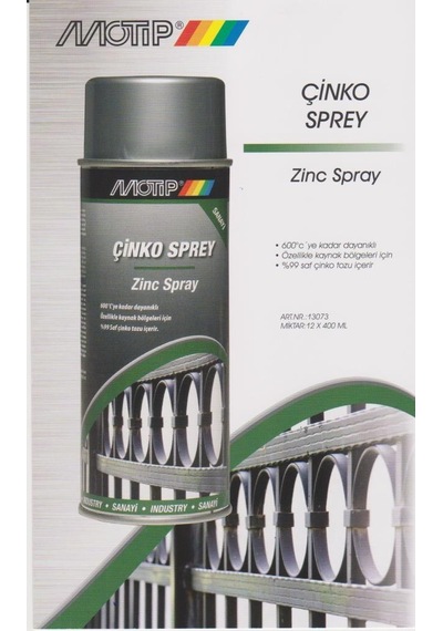 Motip Isıya Dayanıklı Çinko Spreyi 400 ML