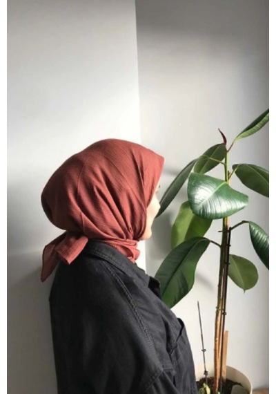 Melodi Scarf Kadın Tesettür Mio Caz Eşarp Hijab Taba Taba