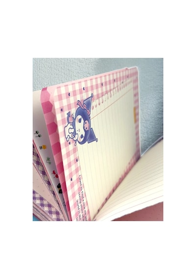 Bakgelal Lisanslı 3d Squishy Figürlü Günlük Defter Hello Kitty, Kuromi, My Melody Karakterli Yumuşak Kapaklı Sevimli Not Defteri 1 Adet - Bgasqhkkuro002 Lila