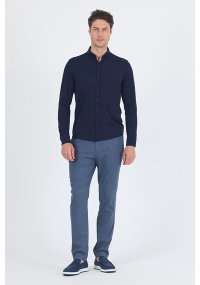İmza Koyu Lacivert İtalyan Düğmeli Yaka Uzunkol Cepsiz Slim Fit Gömlek 1004250254 Koyu Lacivert İmza Koyu Lacivert İtalyan Düğmeli Yaka Uzunkol Cepsiz Slim Fit Gömlek 1004250254 Koyu Lacivert