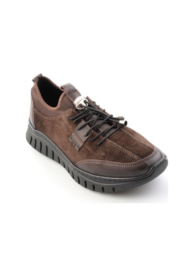 Bambi Kahve Süet Hakiki Deri Kadın Sneaker K01753000302