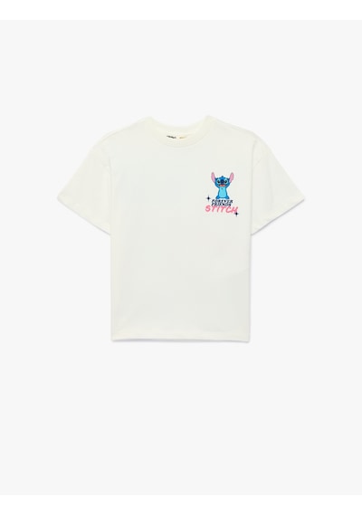Koton Stitch Baskılı Kısa Kollu Pamuklu Bisiklet Yaka Lisanslı Tişört Ekru 6skg10325ak Ekru Koton Stitch Baskılı Kısa Kollu Pamuklu Bisiklet Yaka Lisanslı Tişört Ekru 6skg10325ak Ekru
