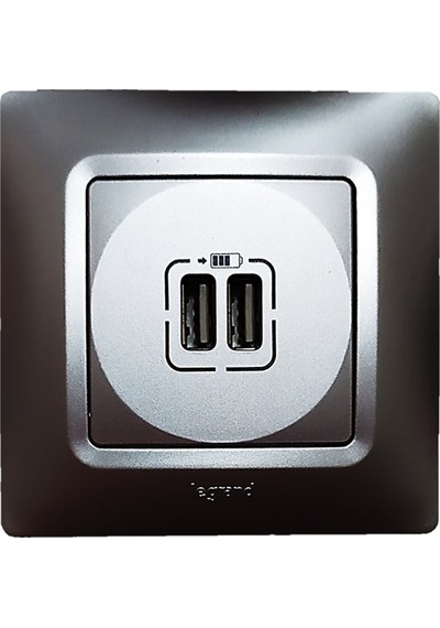 Salbei Alüminyum İkili Usb Şarj Prizi 767294