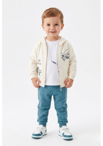 Toontoy Kids Toontoy Erkek Çocuk 3'lü Eşofman Takımı Uzun Kollu Bisiklet Yaka Nakışlı T-shirt - Kapüşonlu Fermuarlı Hırka- Beli Paçası Lastikli Eşofman Altı 25052 Mavi Toontoy Kids Toontoy Erkek Çocuk 3'lü Eşofman Takımı Uzun Kollu Bisiklet Yaka Nakışlı T-shirt - Kapüşonlu Fermuarlı Hırka- Beli Paçası Lastikli Eşofman Altı 25052 Mavi