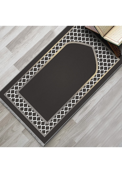Evaşk Namazlık Dokuma Halı Kaymaz Muslumana Seccade80 x 130 Kahverengi EVASK803E80