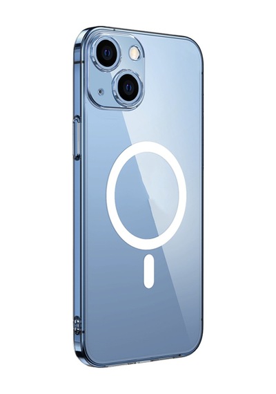 Apple Uyumlu iPhone 14 Kılıf Kablosuz Şarj Ve Magsafe Destekli Slimsafe Premium Sert Pc Silikon Kapak Şeffaf