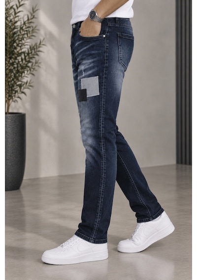 Cedy Denim Cedy Denım Erkek Slim Fit Deri & Denim Yama Detaylı Yırtıklı Jean Pantolon Vintage Eskitme Tasarım Kot Ct1220-lacivert Lacıvert Cedy Denim Cedy Denım Erkek Slim Fit Deri & Denim Yama Detaylı Yırtıklı Jean Pantolon Vintage Eskitme Tasarım Kot Ct1220-lacivert Lacıvert