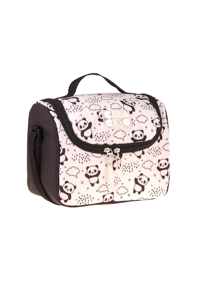 Calacilo Sweet Kız Çocuk Panda Baskılı Siyah Isı Yalıtımlı Okul Beslenme Çantası - C4060