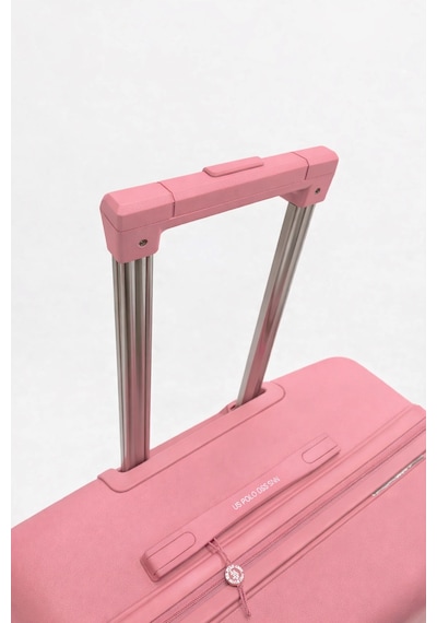 U.S. Polo Assn. 3'lü Valiz Seti %100 Polipropilen Valiz 4x2 Teker Pembe 26040 Pembe