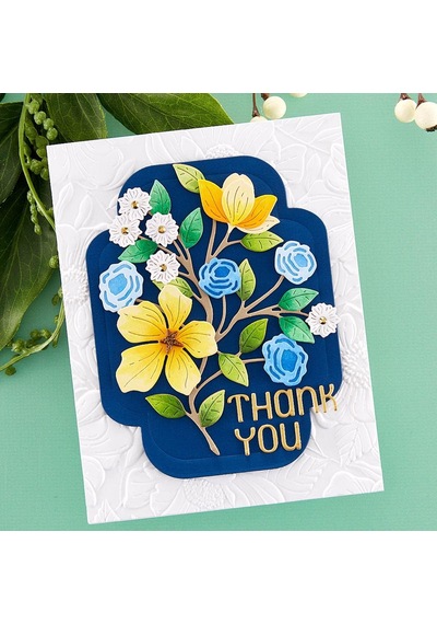 Spellbinders Dört Yapraklı Çiçekli 3d Kabartma Klasörü, Şeffaf Çok Renkli