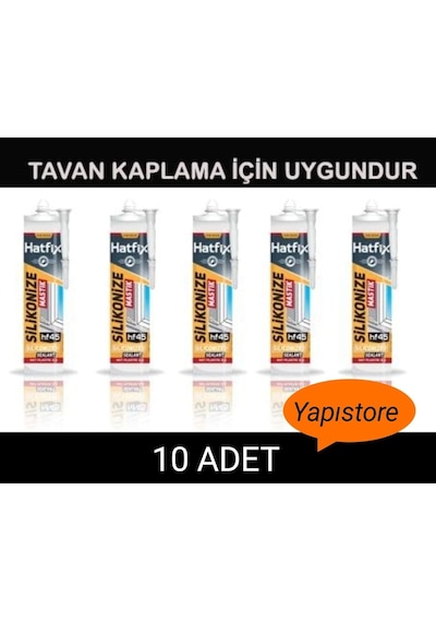 ✅10.Adet Hatfix Slikonize Mastik Tavan Kaplama Yapıştırıcı Çok Renkli