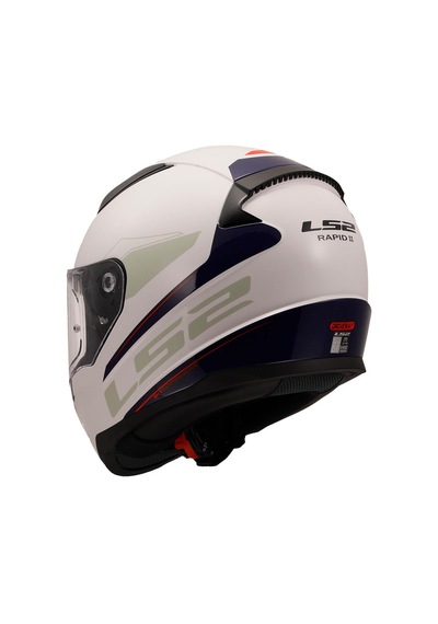 Ls2 Rapid 2 Driveway Kapalı Motosiklet Kaskı Beyaz - Mavi