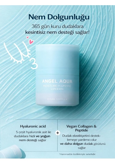 Lexroo Angel Aqua Moisture Plumping Lipcerin Nemlendirici Dolgunlaştırıcı Dudak Balmı 15 Ml