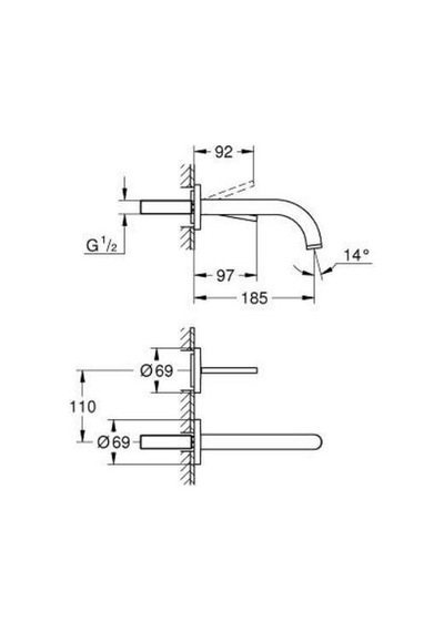Grohe Atrio 29410GL0 Joystick İki Delikli Lavabo Bataryası Altın