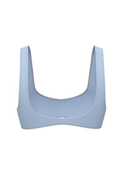 Calvin Klein Kadın Mavi Logo Detaylı Bralet Bikini Üstü-13577 Mavi