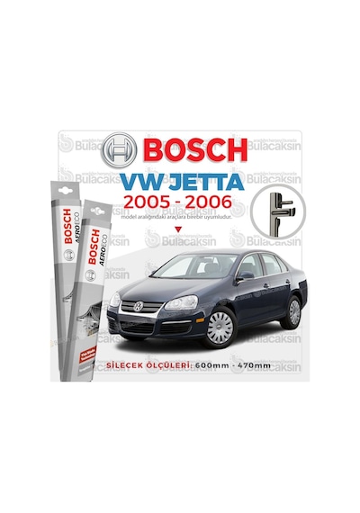 Volkswagen Jetta Muz Silecek Takımı 2005-2006 Bosch Aeroeco