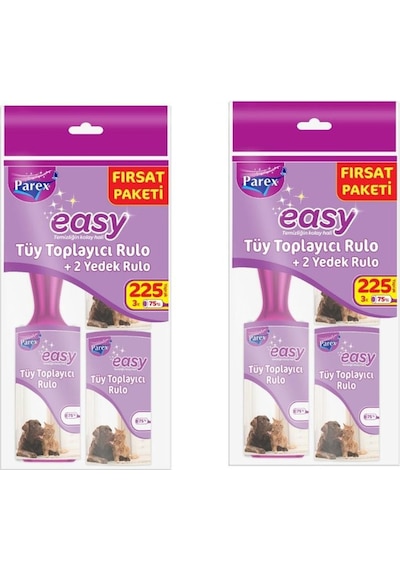 Parex Easy Tüy Toplayıcı Fırsat Paketi 3x75 Li 225 Yaprak X 2 Paket 450 Yaprak