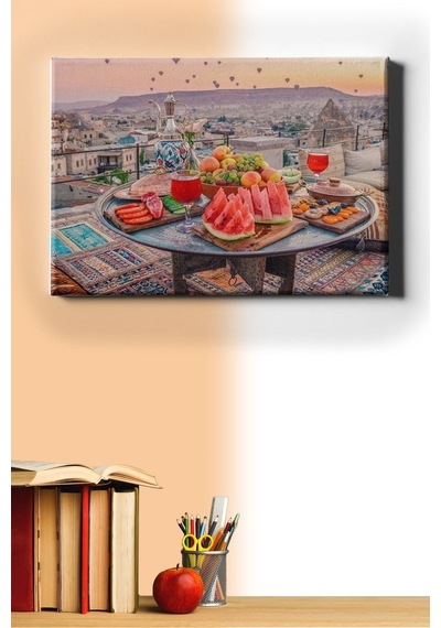 Webstyle Sayılarla Boyama Seti Kasnaklı Kapadokya'da Meyve Kefyi 60 X 75 Cm