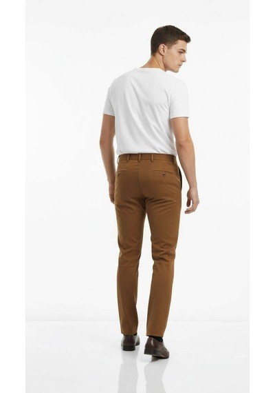 Plus Scorpion Erkek Slim Fit Klasik Kumaş Pantolon Dar Kesim, Günlük Ve Ofis Kullanımına Uygun Şık Tasarım Taba