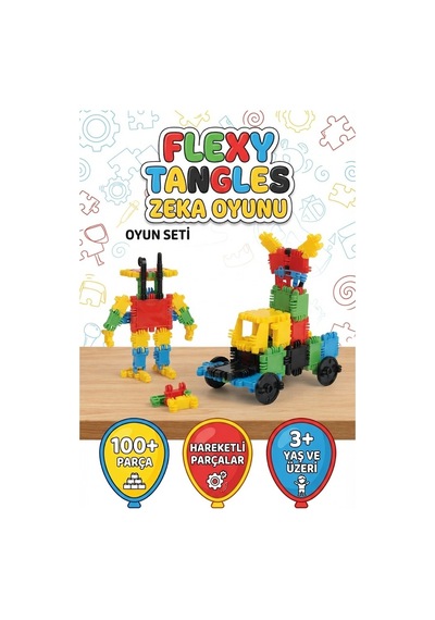 129 Parça Flexy Tangles Eğitici Ve Psikomotor Gelişimi Destekleyici Eğlenceli Oyun Seti