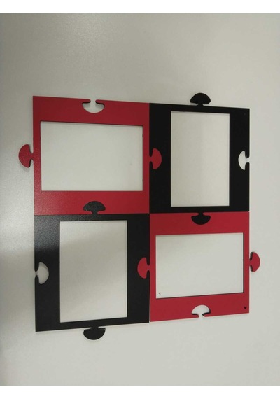 Çerçeve Puzzle Şeklinde 4 Resimli Şık Ve Kaliteli Mdf