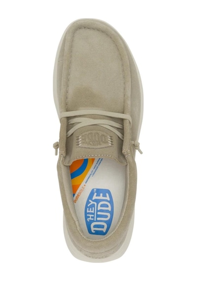 HEY DUDE Wally Comf Süet Erkek Sneaker-11134 Taş