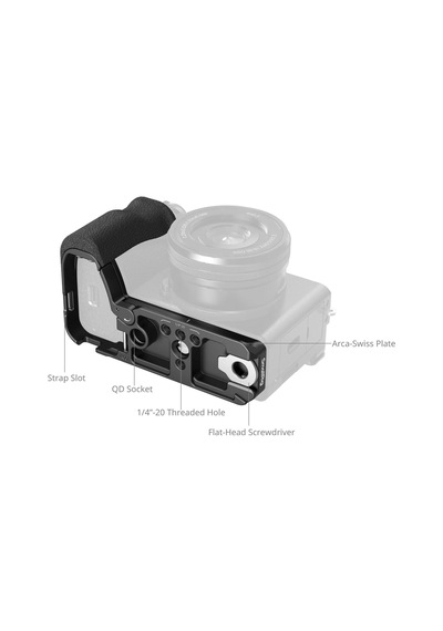 Smallrig Sony A6700 5061 İçin Silikon Saplı L Şekilli Montaj Plakası