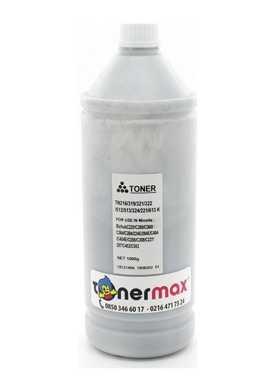 Minolta Renkli Toner Tozu Siyah 500Gr./ Tn216 / Tn221 / Tn319 / T