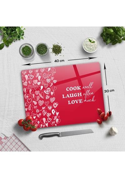 Decorita Cam Kesme Tahtası | Cook Well | 30cm x 40cm