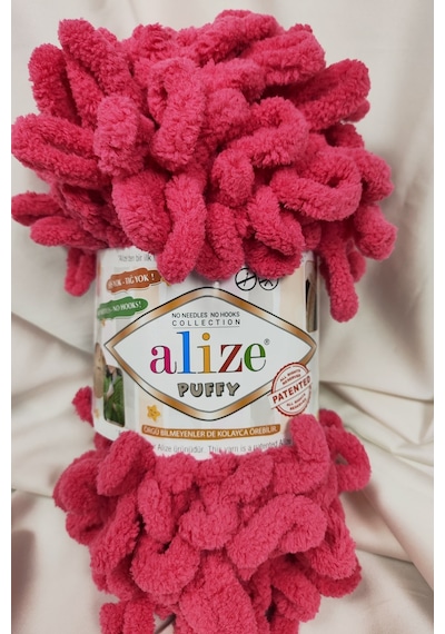 Puffy Fuşya El Örgü İpi 100gr. 9mt. 5'li Paket - Renk: 149