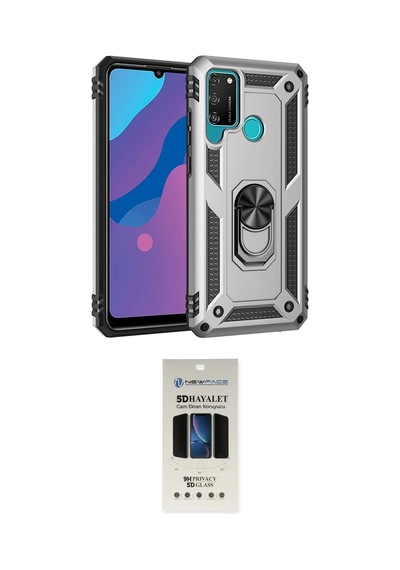 Cep Huawei Uyumlu Y6p Kılıf Ahenk Klasik Koleksiyonu İkili Koruma Seti Najmaddin Yeşil
