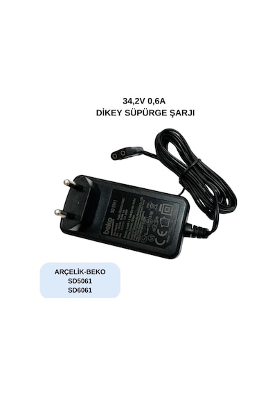 Swat Atz439 34.2 Volt 0.6 Amper Arçelik Dikey Süpürge Şarj Adaptörü
