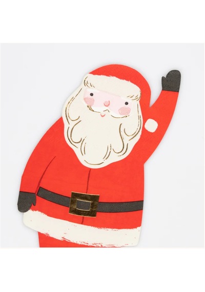 Meri Meri - Jolly Christmas Santa Napkins - Noel Baba Peçeteler 16'lı