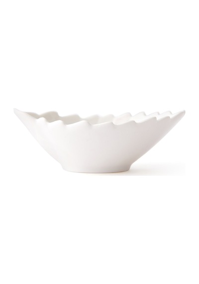 Paçii Porselen Yaprak Çerezlik - Beyaz - 11 Cm Renkli