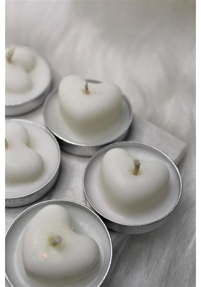 Bottiko%100 Soya Wax Dekoratif Tealight Mum 8'li Beyaz Diğer