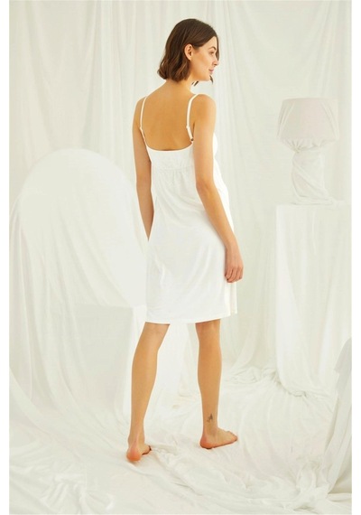 Monamise 18433489 Kadın Ekru Hamile Lohusa Seti Sabahlık Gecelik Pijama Takım
