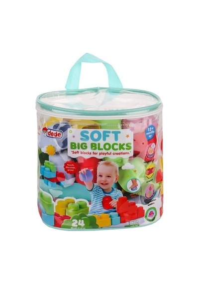 24 Parça Yumuşak Big Bloklar İle Eğlenceli Oyun