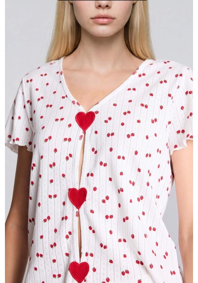 Defacto Regular Fıt Şortlu Kısa Kollu Desenli 2li Ecru Pijama Takımı H6373ax26hser98 Ekru-er98 Defacto Regular Fıt Şortlu Kısa Kollu Desenli 2li Ecru Pijama Takımı H6373ax26hser98 Ekru-er98