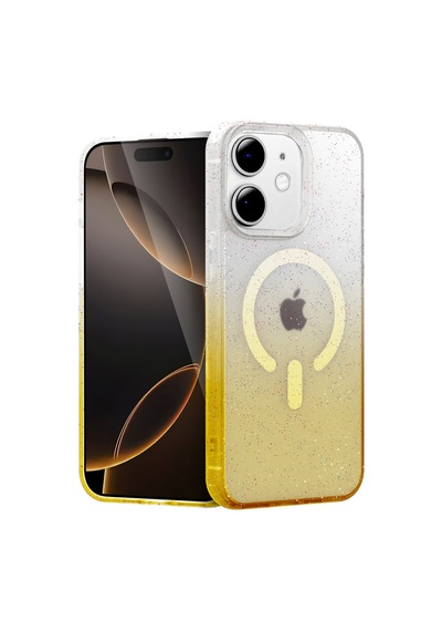 Apple iPhone  Uyumlu  11 Pummel Shiny Magsafe Kapak - Gold