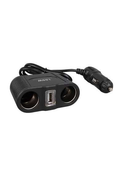 Hubrendy Sh Olesson 1645 12-24v Tek Usb Girişli 100w 70cm Kablolu 2'li Araç Çakmak Çoklayıcı