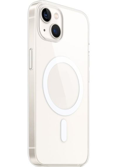 Apple Uyumlu iPhone 13 Magsafe Destekli Şeffaf Kılıf Kablosuz Sarj Ile  Transparan