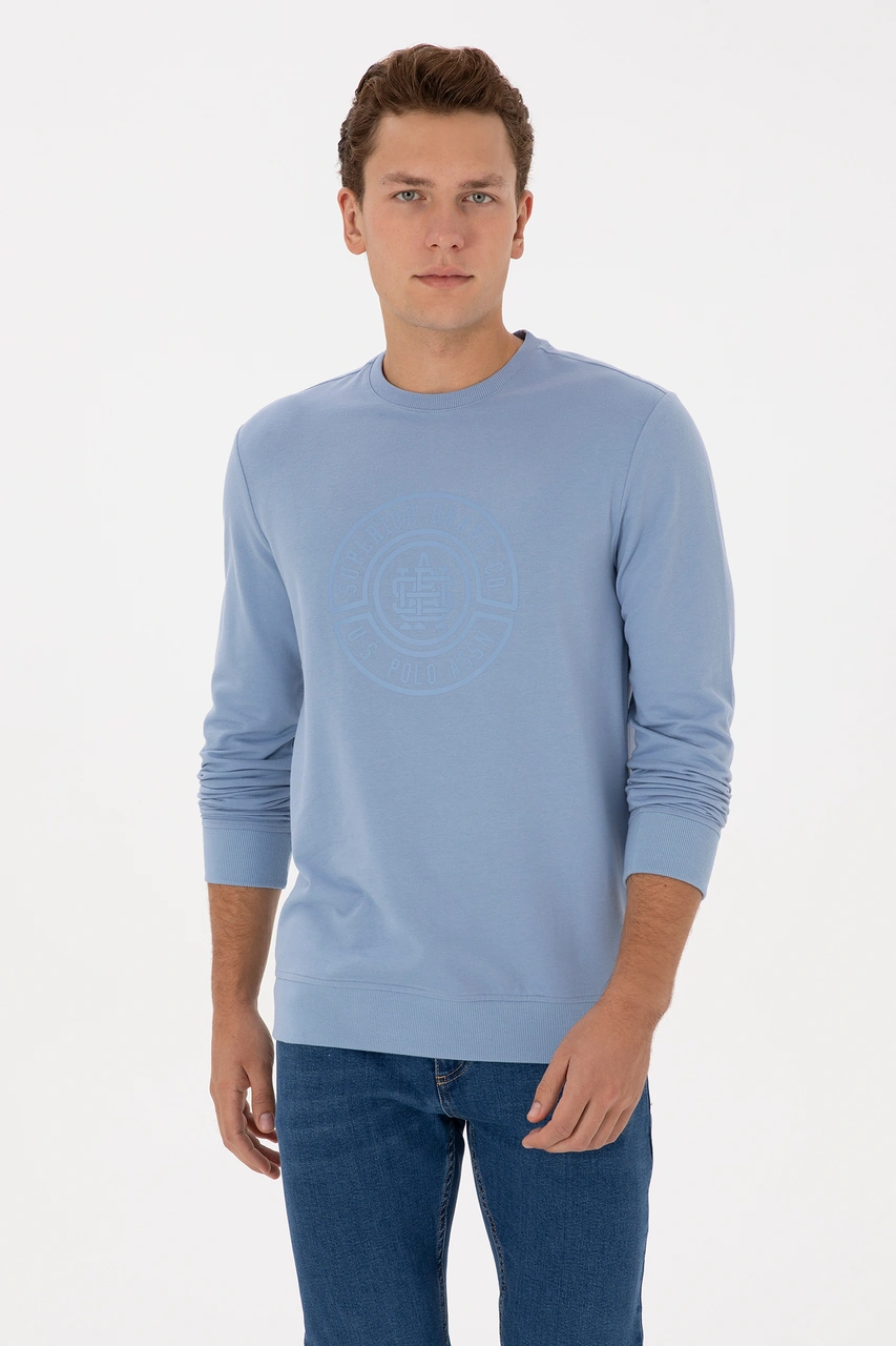 U.S. Polo Assn. Erkek Regular Fit Bisiklet Yaka Mavi İnce Sweatshirt 50324788-VR036 U.S. Polo Assn. Erkek Regular Fit Bisiklet Yaka Mavi İnce Sweatshirt 50324788-VR036