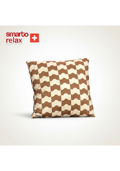 Smarto Relax Içi Dolgulu Kırlent 45x45 Cm Kare Salon & Berjer Kırlenti Bej - Kahverengi