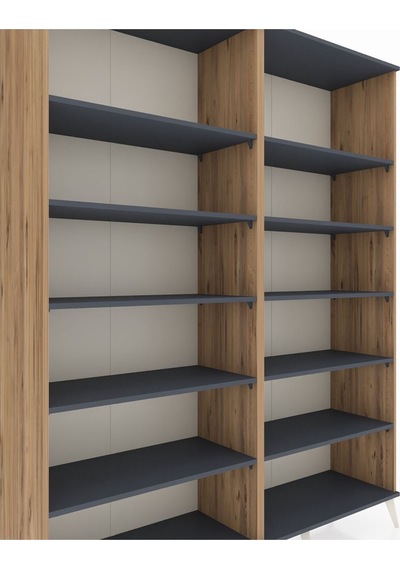 Hyperion Gardrop 10 Raflı 176x44x221 Çam-antrasit Beyaz Hyperion Gardrop 10 Raflı 176x44x221 Çam-antrasit Beyaz