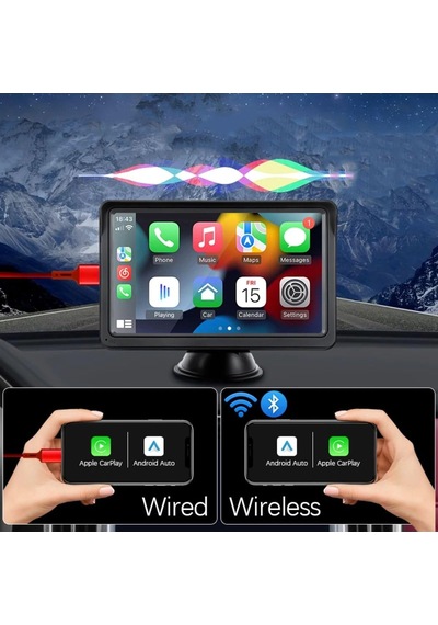 7inç Carplay&android Auto Kablosuz Tak Çalıştır Multimedya Taşınır Apple Carplay Mirrorlink