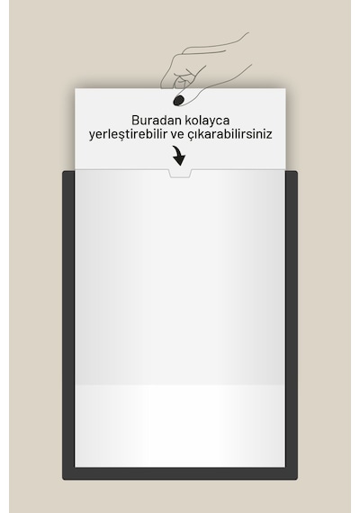 10 Adet A4 Antrasit Belge Sertifika Çerçevesi Föylük