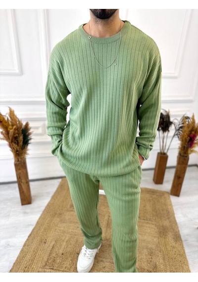 Uzun Kollu Tişört Fitilli Örme Triko Yumuşak Dokulu Tüylenmez Pamuklu Kazak Sweatshirt Mint Yeşili Uzun Kollu Tişört Fitilli Örme Triko Yumuşak Dokulu Tüylenmez Pamuklu Kazak Sweatshirt Mint Yeşili